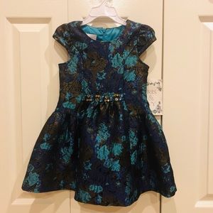 NWT - Iris & Ivy - Floral Print and Jewel Dressed